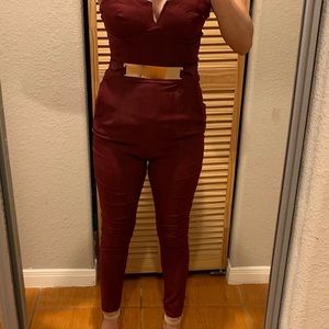 Belted Bustier Convertible Jumpsuit